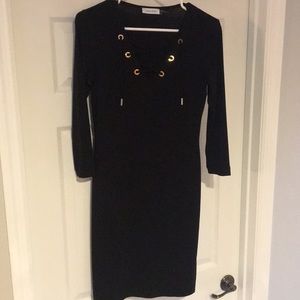 Black Calvin Klein 3/4 length sleeve dress size 2